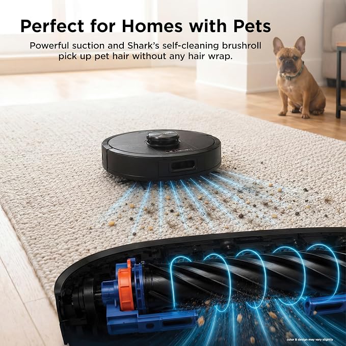 Shark AV2501S AI Ultra Robot Vacuum, with Matrix Clean, Home Mapping, 30-Day Capacity HEPA Bagless Self Empty Base, Perfect for Pet Hair, Wifi, Dark Grey - Image 4