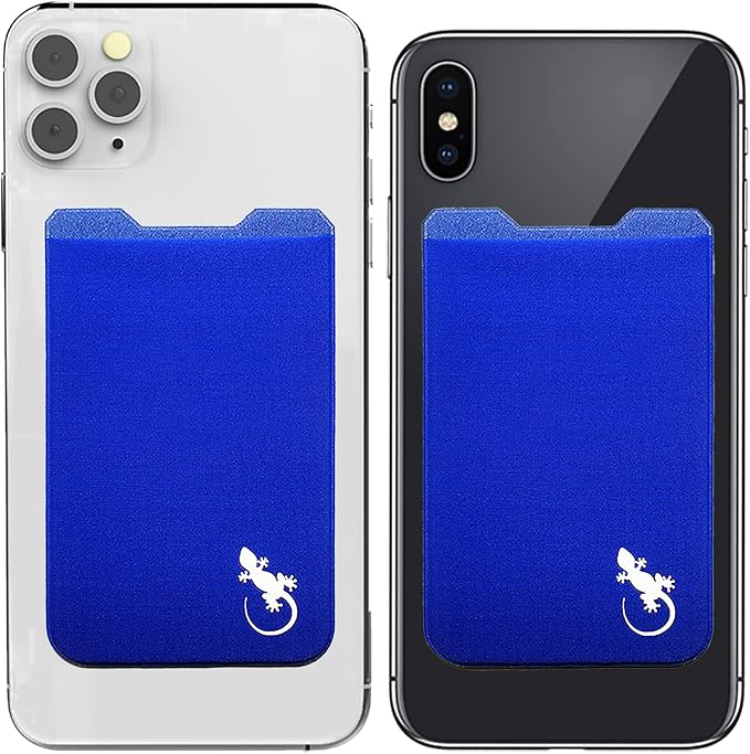 Phone Wallet - Adhesive Card Holder - Cell Phone Pouch - Stick on Lycra Pocket by Gecko - Carry Credit Cards and Cash by GeckoTravelTech