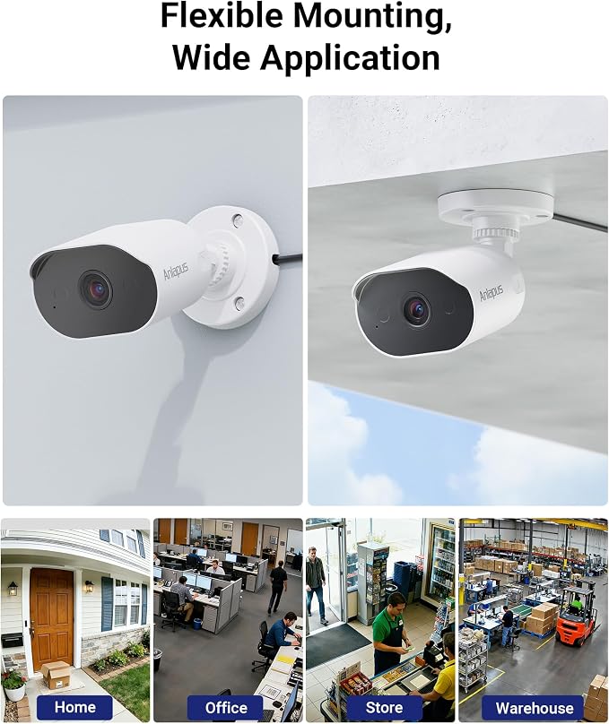 Anlapus 4 Pack 1080P HD-TVI Security Cameras with Audio, Night Vision, 2MP Outdoor Indoor Weatherproof Home Surveillance CCTV Bullet Camera for Anlapus 1080P/2MP/5MP/4K Analog DVR System - Image 4