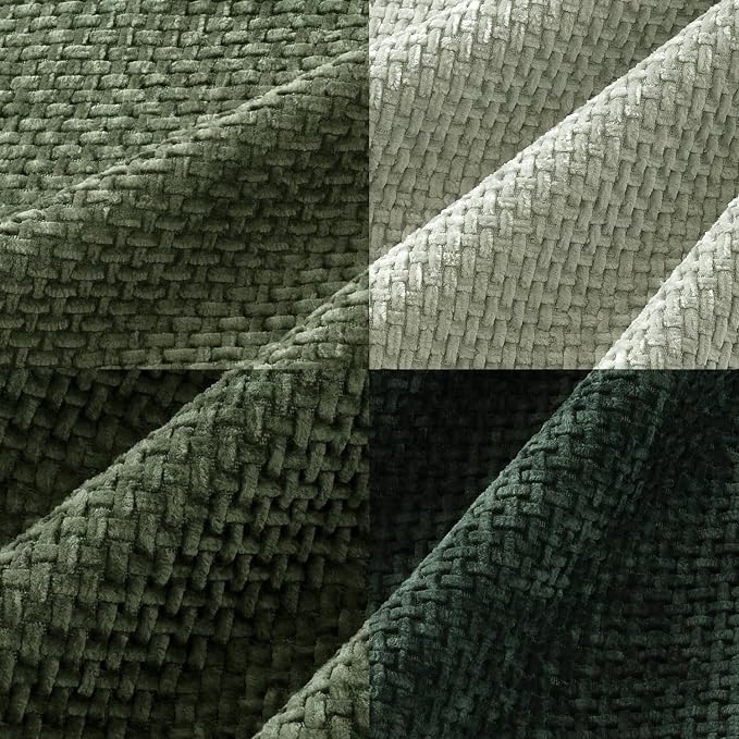 MIULEE Pack of 4 Couch Throw Pillow Covers 18x18 Inch Green Soft Decorative Chenille Pillow Covers Farmhouse Accent Cushion Covers for Boho Spring Home Decor Sofa Bedroom Living Room - Image 2
