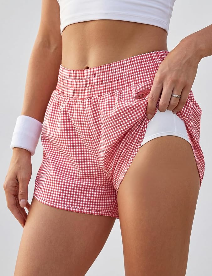 Blooming Jelly Women's Quick-Dry Running Shorts Workout Sport Layer Active Shorts with Pockets 1.75" - Image 2