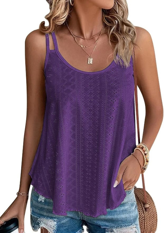 ATHMILE Women's Tank Tops Sleeveless Summer Top Spaghetti Strap Spring Shirt Loose Fit Beach Vacation 2026 Casual by ATHMILE