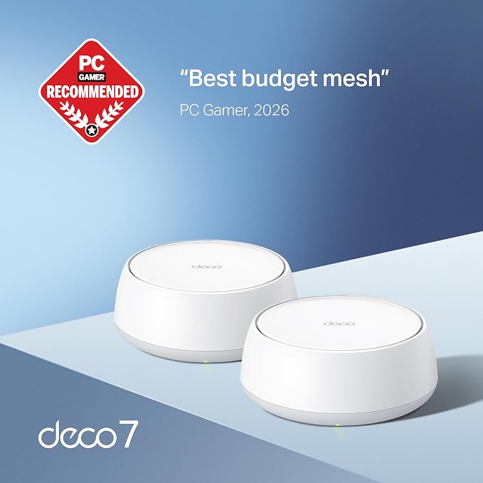 TP-Link Deco 7 BE25 Dual-Band BE5000 WiFi 7 Mesh Wi-Fi System | 4-Stream 5 Gbps, 240 Mhz Channels | Covers up to 4,600 Sq.Ft | 2X 2.5G Ports Wired Backhaul | VPN,MLO, AI-Roaming, HomeShield, 2-Pack - Image 2