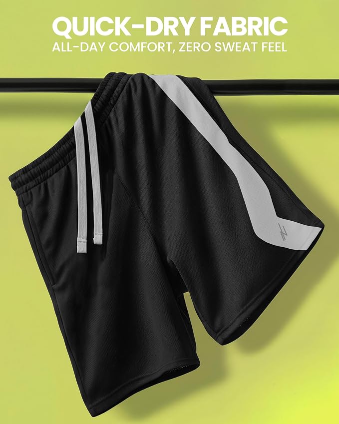 Quick Dry Knit Men's Athletic Shorts Loose-Fit Running Workout Gym Shorts - Image 6