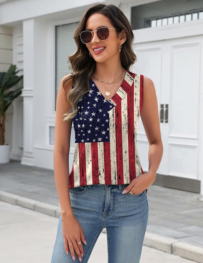 Zeagoo Tank Top for Women V Neck Loose Fit Sleeveless Summer Tops Business Casual Outfits Dressy Blouses Shirts - Image 4