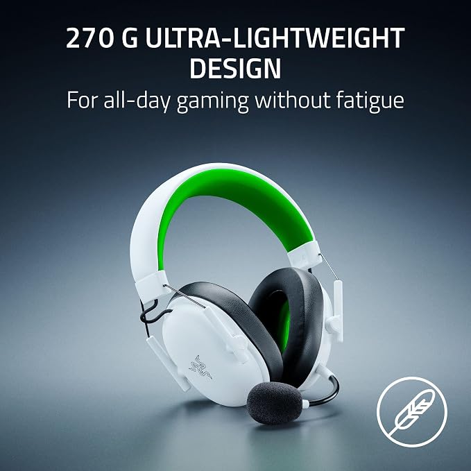 Razer BlackShark V3 X HyperSpeed Wireless Xbox Gaming Headset, White | 50mm Drivers, Cardioid Mic, 2.4 GHz, Bluetooth, Works with PC, Mac, PS5, Nintendo Switch, Smartphone, 70 Hr Battery - Image 8
