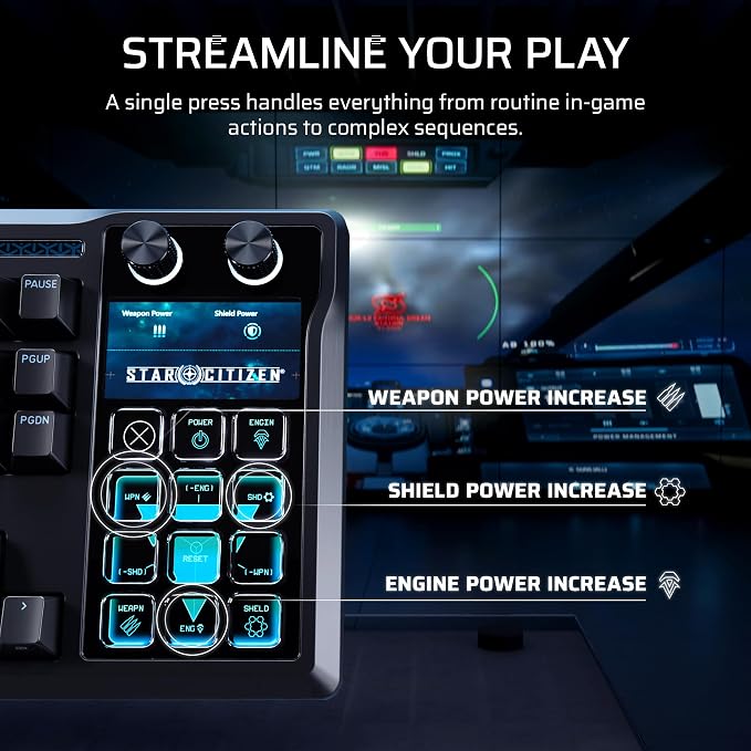 Corsair Galleon 100 SD RGB Mechanical Wired Gaming Keyboard – QWERTY US, Stream Deck-Integrated, Pre-Lubed MLX Pulse Thocky Hotswappable PBT Double-Shot Switches, FlashTap SOCD, 8,000Hz – Black - Image 3