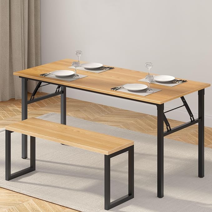 Need Home Office Desk - Large Computer Desk Sturdy Table Foldable Desk Gaming Computer Table No Assembly Required AC5BB 60 inch | Black Frame Writing Gaming Work Table/Foldable Home Office Desk/Sewing Table, No Assembly Required - Image 6