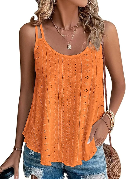 ATHMILE Women's Tank Tops Sleeveless Summer Top Spaghetti Strap Spring Shirt Loose Fit Beach Vacation 2026 Casual by ATHMILE
