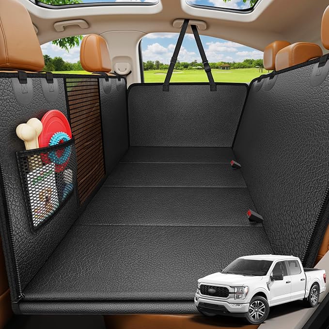 URPOWER Dog Car Seat Cover for Pets 100% Waterproof Seat Cover Hammock 600D Heavy Duty Scratch Proof Nonslip Durable Soft Back Seat Covers for Full Size Trucks by URPOWER