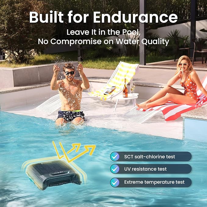 AIPER EcoSurfer S2 Solar Powered Pool Surface Skimmer Robot with APP Support, 24/7 Continuous Cleaning, Dual Charging Modes, Smart Obstacle Avoidance, 150-um Filtration, OTA Upgrade, Blue - Image 7