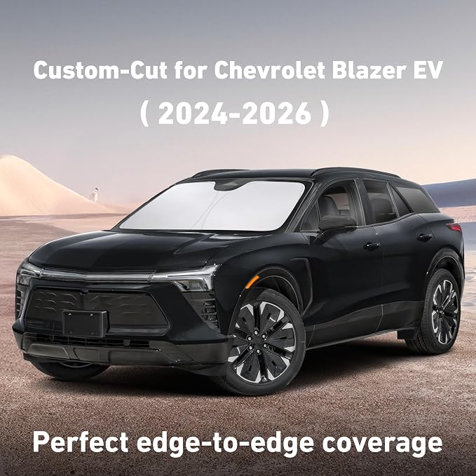 EcoNour Windshield Sunshade Compatible for Chevrolet Blazer EV 2024 2025 2026, Sun Visor for Front Windshield & Window Sun Shade Cover, UV Heat Blocker & Protector, Car Accessories - Image 2