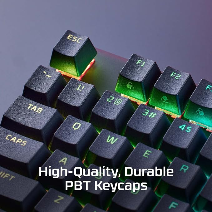 HyperX Alloy Origins PBT - Mechanical Gaming Keyboard, Keycaps, RGB Lighting, Compact, Aluminum Body, Adjustable Feet, Customizable with NGENUITY, Onboard Memory Clicky Switch, Black - Image 2