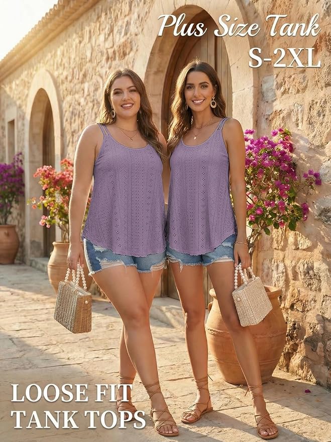 ATHMILE Women's Tank Tops Sleeveless Summer Top Spaghetti Strap Spring Shirt Loose Fit Beach Vacation 2026 Casual - Image 5