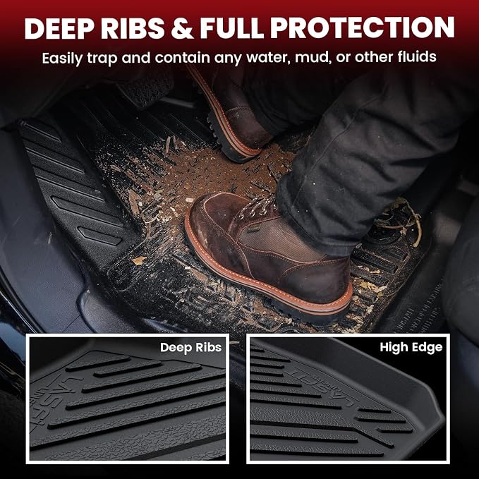 LASFIT Floor Mats & Trunk Mat for 11th Gen Honda Civic Hatchback(Not for Hybrid) 2026 2025 2024 2023 2022, All Weather Custom Fit TPE Car Floor Liners,1st & 2nd Row & Trunk Liner - Image 3