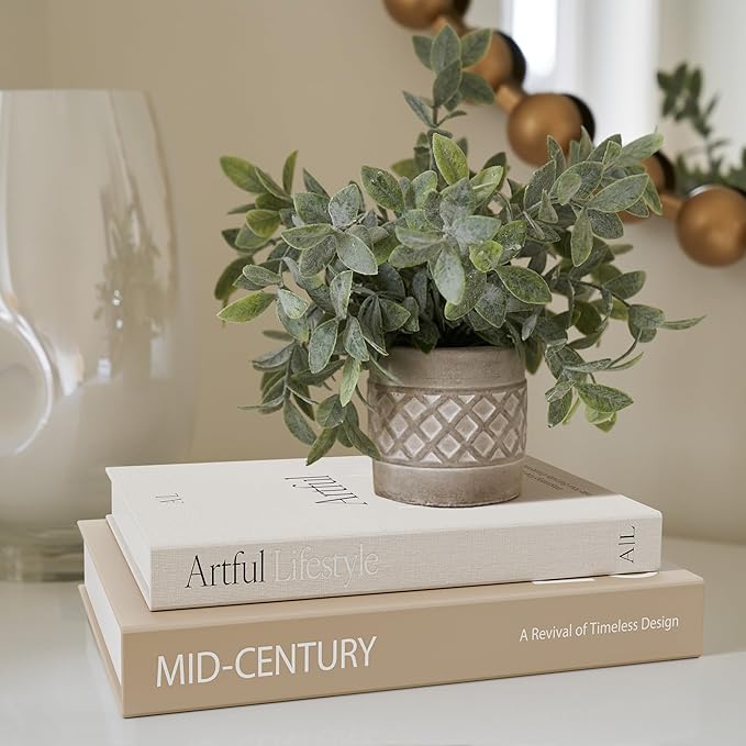 Aesthetic Decorative Books - Set of 2 Stylish Boxes Enhance Your Coffee Table, Bookshelf or Mantel Decor - Beautiful Fake/Faux Books for Modern Home Decoration, Photo Storage and as a Keepsake Box - Image 4