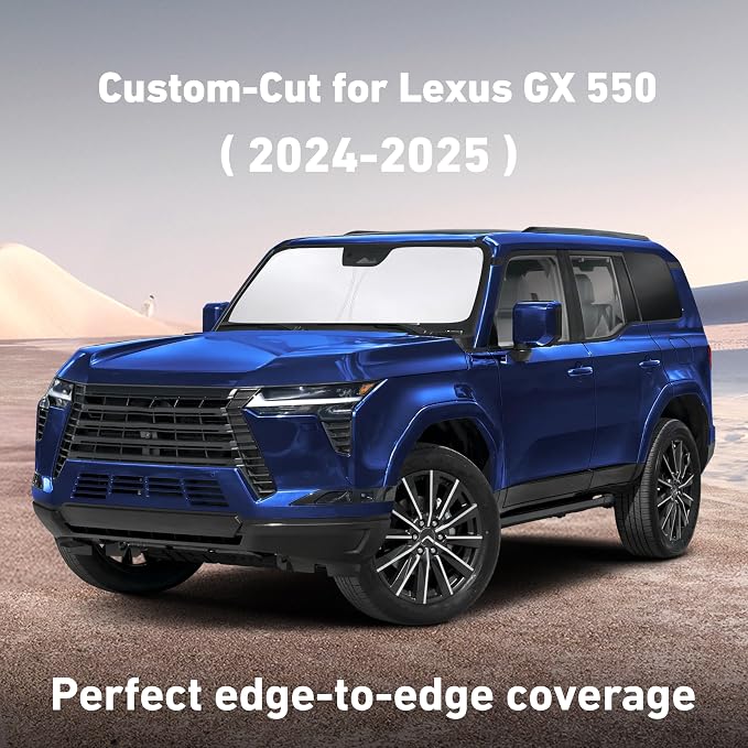 EcoNour Windshield Sunshade Compatible for Lexus GX550 2024 2025, Sun Visor for Front Windshield & Window Sun Shade Cover, UV Heat Blocker & Protector, Car Accessories - Image 2