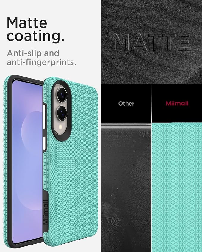 Miimall Slim ＆ Rugged for Samsung S25 Edge Case, 10FT Military Shockproof Dropproof, Anti-Slip Grip Anti-Scratch Dustproof Men Thin Heavy Duty Protective Case for Galaxy S25 Edge, Mint Green - Image 6