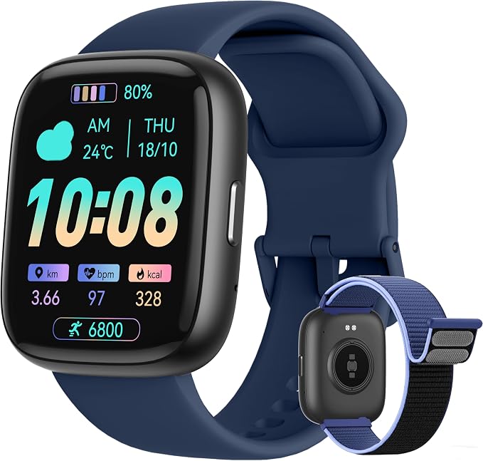 Smart Watch for Women Men, 2026 Upgrade Smartwatch [2 Bands, 44mm case], 1.83" Fitness Tracker Watch Alexa Built-in, Make/Answer Call, HR Sleep Stress Monitor, IP68 Waterproof Step Counter Watch by LODIMEKE