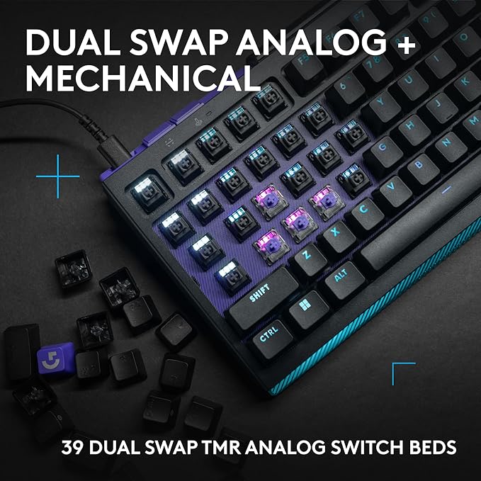 Logitech G512 X 98 TMR + Linear Switch Mechanical Gaming Keyboard - Black | Hot-Swappable 9x TMR Rapid Trigger + Linear Mechanical Switches, Gasket, PBT Keycaps, <8K, LIGHTSYNC RGB, for PC & Mac - Image 2