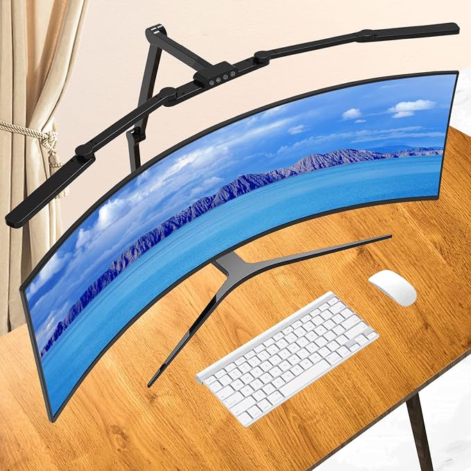 EPABINA Transformable LED Desk Lamp, 41.5" Large Architect Desk Lamp with Clamp, 3 Light Bars Desk Light for Home Office, 24W Auto Dimming Office Lighting Table Light for L Shaped Desk by EPABINA