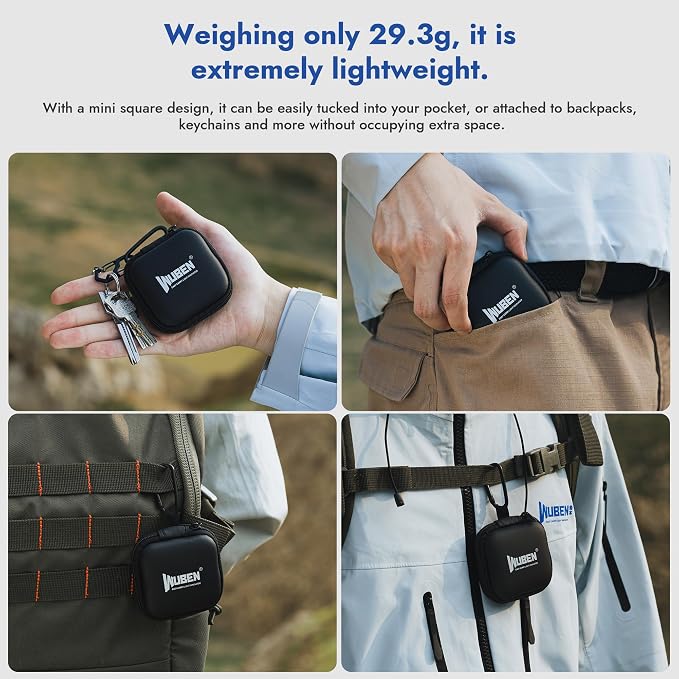 WUBEN G5 Flashlight Holster, EDC Portable Mini Flashlight Pouch, 75*75*30mm | EVA Storage Pouch, Compact Portable Carry Case for EDC Tools, Headphones & Small Accessories (Flashlight Not Included) - Image 8