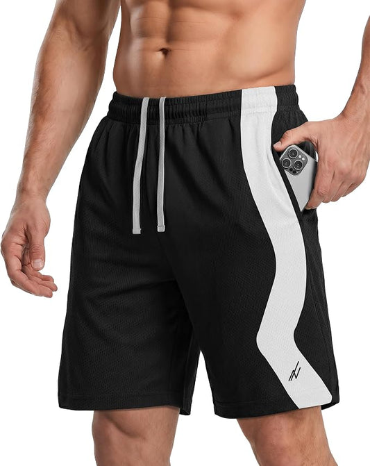Quick Dry Knit Men's Athletic Shorts Loose-Fit Running Workout Gym Shorts by NYThreads