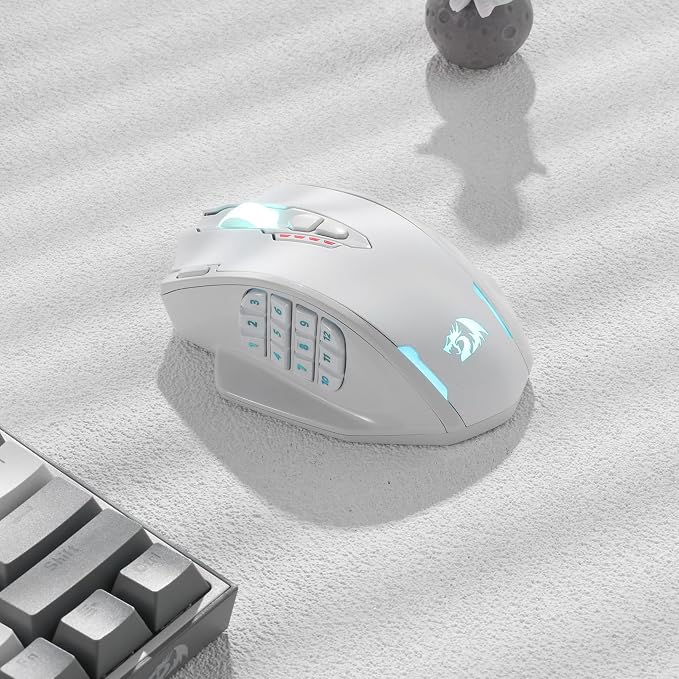 Redragon M913 Wireless RGB MMO Gaming Mouse 16000 DPI Remapping Keys | Cable-Free 0 Delay Dedicated for FPS Gamers, Redefine Keybinding Macro, Vibing Backlight, Ergonomic Grip Body Comfort - Image 7
