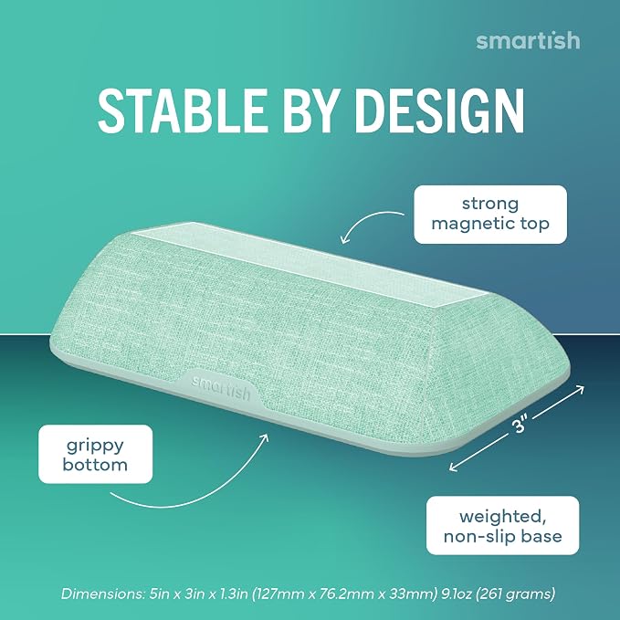 Smartish® Magnetic Cord Holder - Bigger Cable Wrangler Organizer with Magnet Clips for Charger Management on Desktop, Nightstand - Holds 6+ Cables - Teal Me More - Image 3