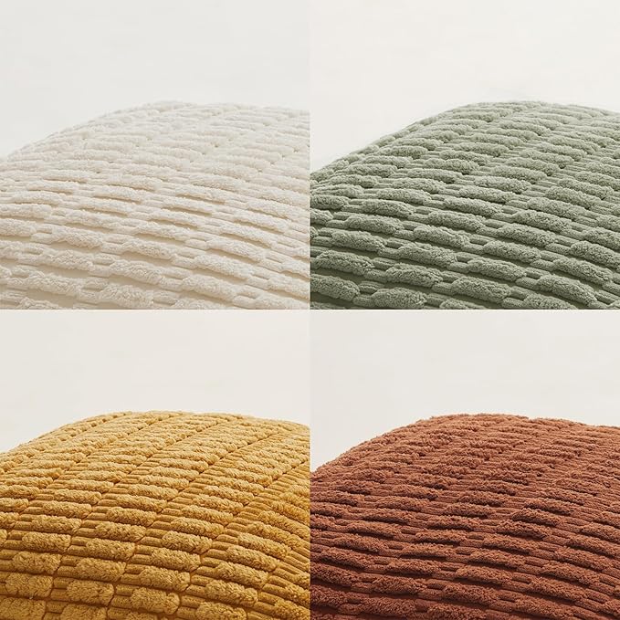Fancy Homi 4 Packs Decorative Throw Pillow Covers for Living Room Couch Bed, Modern Farmhouse Boho Home Décor Accent Cushion Case, 26" x 26", Fall - Image 5