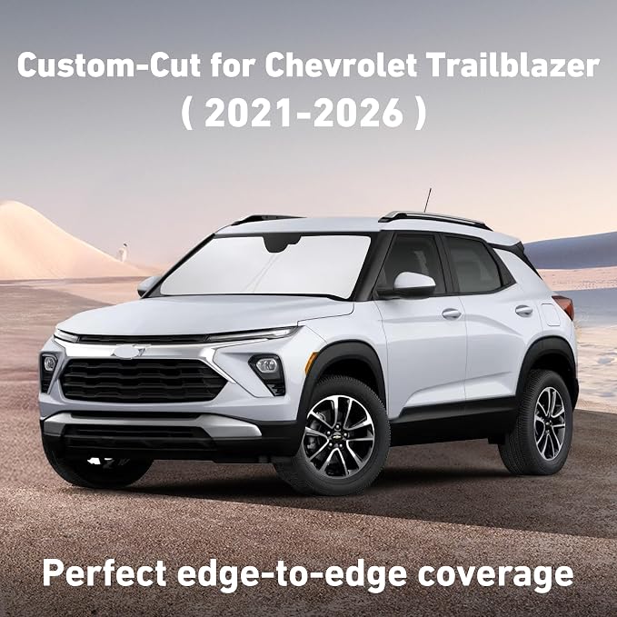 EcoNour Windshield Sunshade Compatible for Chevrolet Trailblazer 2021-2024 2025 2026, Sun Visor for Front Windshield & Window Sun Shade Cover, UV Heat Blocker & Protector, Car Accessories - Image 2