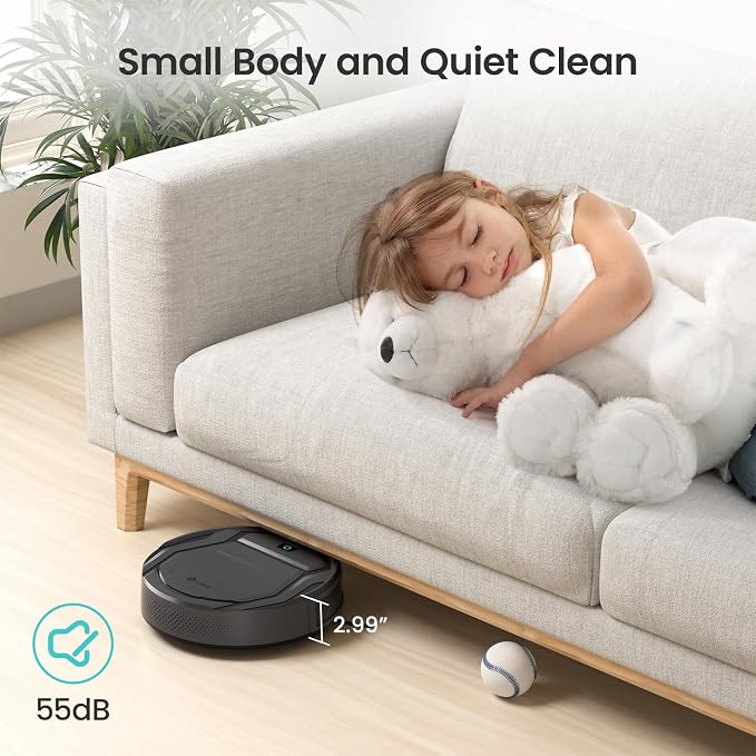 Lefant M210 Pro Robot Vacuum, 4000Pa Suction, 200 Mins Runtime, Quiet, Ultra-Slim, Self-Charging Robotic Vacuum Cleaner, WiFi/App/Alexa Control, Ideal for Pet Hair & Hard Floors - Image 9