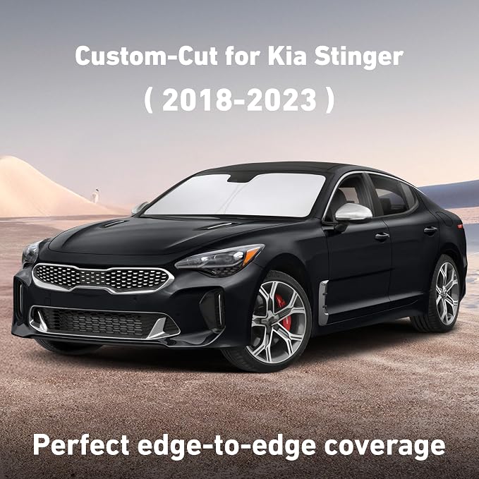EcoNour Windshield Sunshade Compatible for Kia Stringer 2018-2021 2022 2023, Sun Visor for Front Windshield & Window Sun Shade Cover, UV Heat Blocker & Protector, Car Accessories - Image 2
