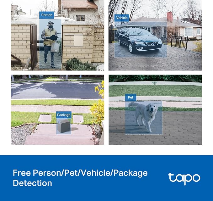 Tapo 2K Wired Smart Video Doorbell - 180 Ultra-Wide Field of View, Person/Vehicle/Package Detection, 2-Way Audio, Color Night Vision, Subscription-Free Local Storage or Optional Cloud, D130 - Image 4
