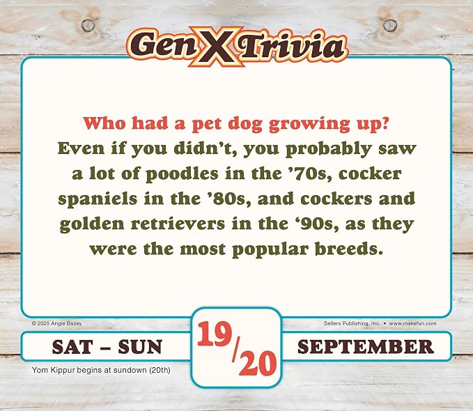 Daily Gen X Trivia 2026 Desk Calendar: Boxed Page-a-Day Nostalgia Quiz Calendar with Day-to-Day Pop Culture, Music, Movies & Throwback Challenges - Image 6