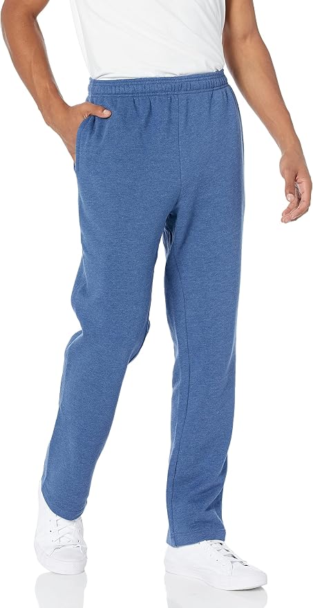 Amazon Essentials Men's Relaxed Straight Leg Fleece Open Bottom Sweatpant (Available in Big & Tall) by AmazonEssentials