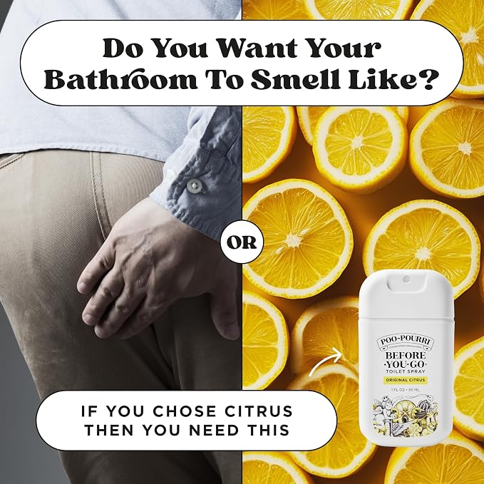 Poo-Pourri Before-You-Go Pocket Toilet Spray, Travel Essentials, Original Citrus, 1 Fl Oz, Up to 50 Uses, On-The-Go Bathroom Odor Deodorizer with Essential Oils, TSA Approved Size, Lemon Bergamot - Image 9