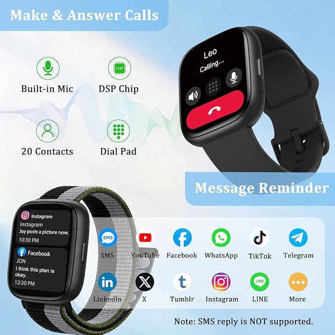 Smart Watch for Women Men, 2026 Upgrade Smartwatch [2 Bands, 44mm case], 1.83" Fitness Tracker Watch Alexa Built-in, Make/Answer Call, HR Sleep Stress Monitor, IP68 Waterproof Step Counter Watch - Image 4