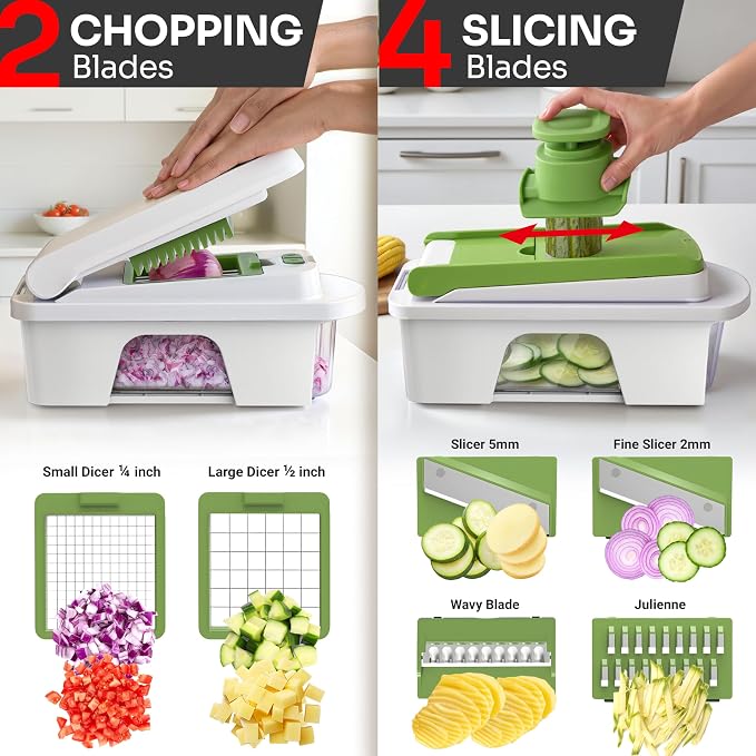 MUELLER HOME Pro-Series All-in-One, 12 Blade Mandoline Slicer for Kitchen - Image 4