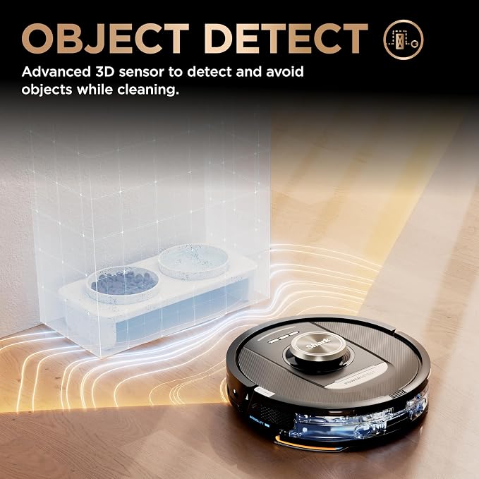 Shark Robot Vacuum & Mop Combo, PowerDetect NeverTouch Pro, Self-Emptying, Self-Refill with Self-Clean Pad Wash & Dry, 60-Day Debris Capacity, 30-Day Refill Tank, 5 Technologies, Black, AV2800ZEBK - Image 9