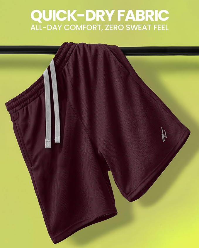 Quick Dry Knit Men's Athletic Shorts Loose-Fit Running Workout Gym Shorts - Image 5