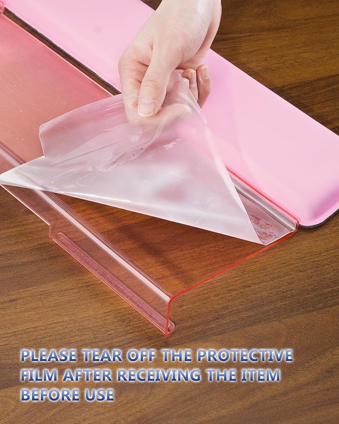 Laborio Computer Keyboard Wrist Rest, Keyboard Riser Stand for Desktop | Pink, Ergonomic Acrylic Keyboard Holder, Non-slip Wrist Pad, Pain Relief for Typing, Multiple Colors - Image 2