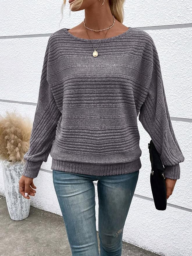 Womens Long Sleeve Shirts Crewneck Tunic Tops Pullover Sweaters Business Casual Blouses Fall Fashion 2026 - Image 3