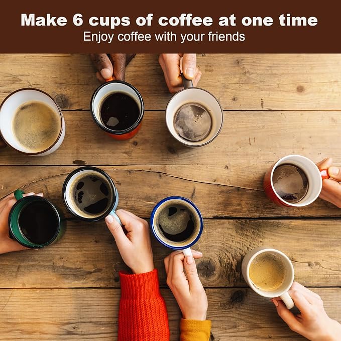 LAOION 6 Cup Manual Espresso Maker, Small Espresso Machines for Home | Cuban Coffee Maker with Detachable Base & Overheat Protection,Cafeteras Electricas Modernas Moka Pot,Greca Electrica De Cafe - Image 5
