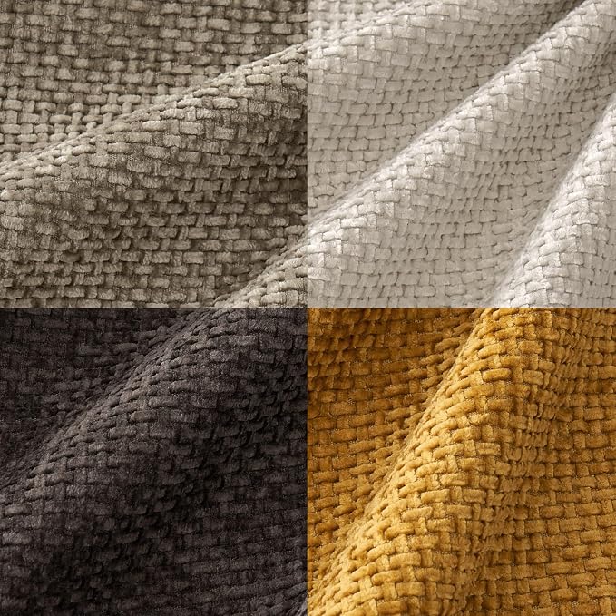 MIULEE Pack of 4 Couch Throw Pillow Covers 18x18 Inch Neutral Gold/Brown Soft Decorative Chenille Pillow Covers Farmhouse Accent Cushion Covers for Boho Fall Home Decor Sofa Bedroom Living Room - Image 2