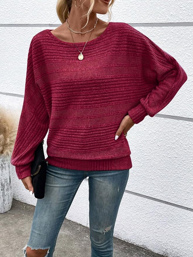 Womens Long Sleeve Shirts Crewneck Tunic Tops Pullover Sweaters Business Casual Blouses Fall Fashion 2026 - Image 4