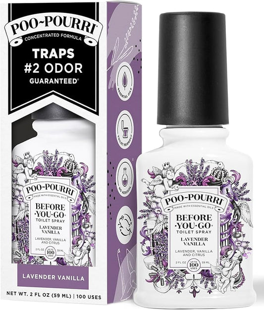 Poo~Pourri Lavender Vanilla, Lavender + Vanilla + Citrus, Before-You-Go Toilet Spray, 2 Oz by Unknown
