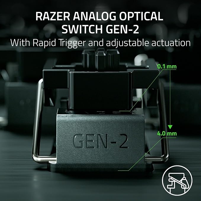 Razer Huntsman V3 Pro TKL Esports Gaming Keyboard, Black | Analog Optical Switches, Snap Tap, Rapid Trigger, Adjustable Actuation, Media Keys & Dial, Doubleshot PBT Keycaps, Wrist Rest - Image 3