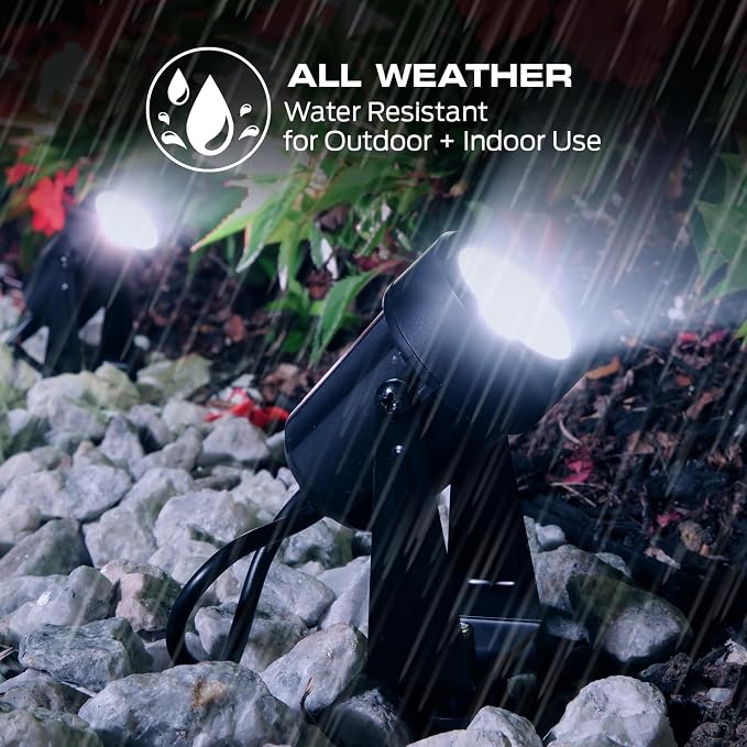 Monster Smart Outdoor RGB+IC+WW Spotlights 2 Pack, Dimmable LEDs, Sound Reactive, IP44 Water & Weather Resistant, Compatible with Alexa, Siri, Google Home, Monster App, Razer Chroma, Voice Controlled - Image 4