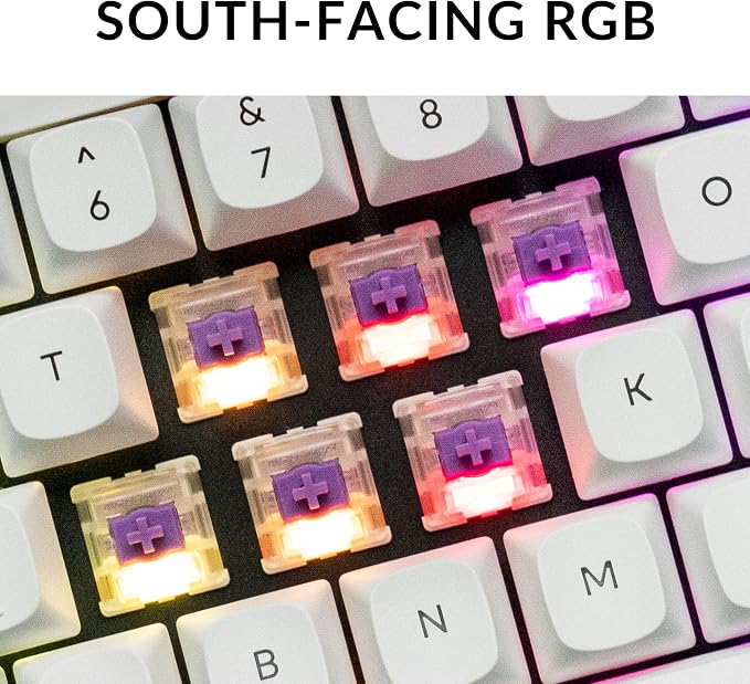 Keychron Q1 HE Wireless Custom Magnetic Keyboard, QMK Launcher | Rapid Trigger 2.4 GHz & Bluetooth 5.2 with Gateron Double-Rail Magnetic Switch for Mac Windows Linux (Hot-swappable) - White - Image 8
